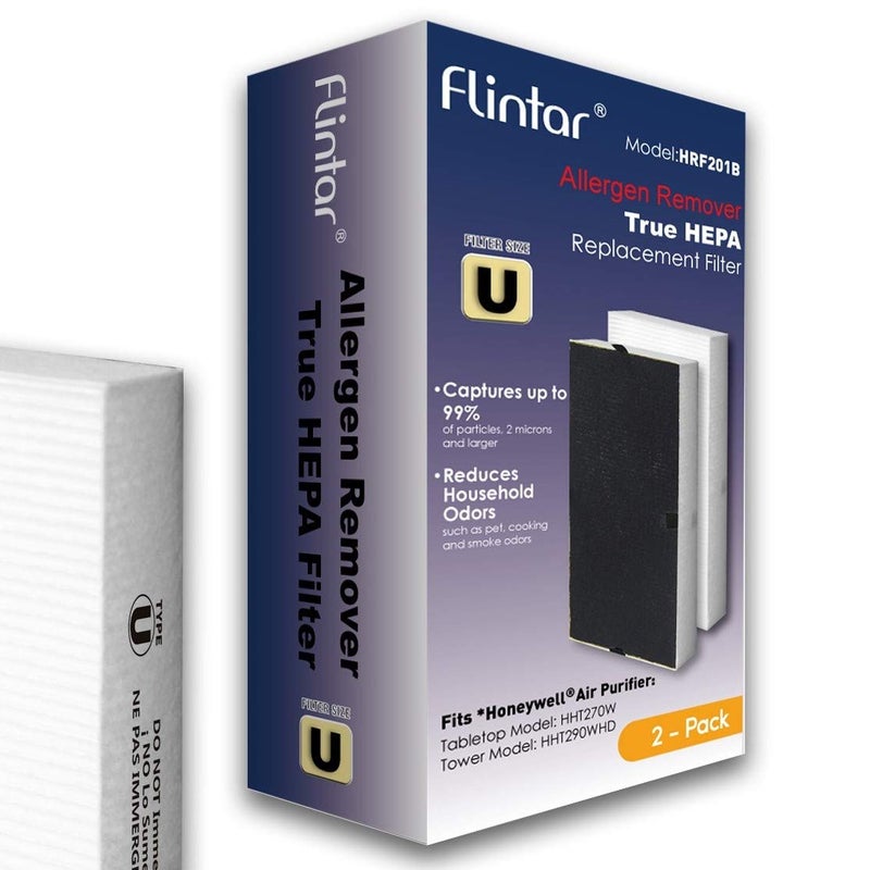 Flintar HRF201B Filter U, Compatible with Honeywell HEPAClean U Filter HRF201B and Febreze FRF102B, Fits HW HHT270, HHT290 and Febreze FHT170, FHT180, FHT190, 2-Pack - Image 2